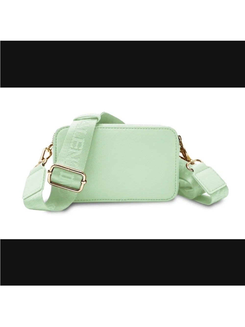 Valentino Mint Green Studded Camera Crossbody with Gold Accents - Picture 3 of 4